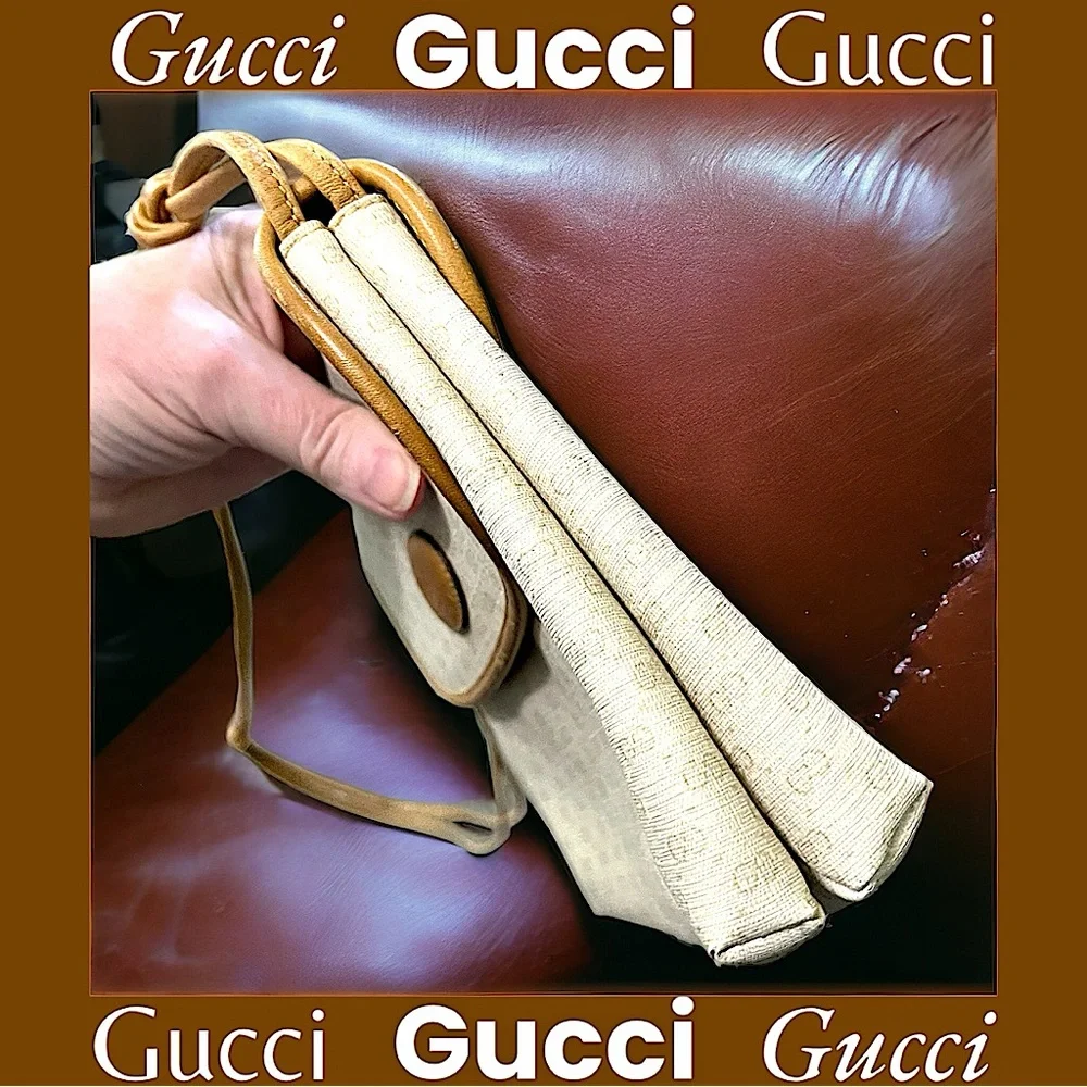 Gucci Cream and Tan Shoulder Bag see pics for callouts, thanks! - Picture 10 of 15